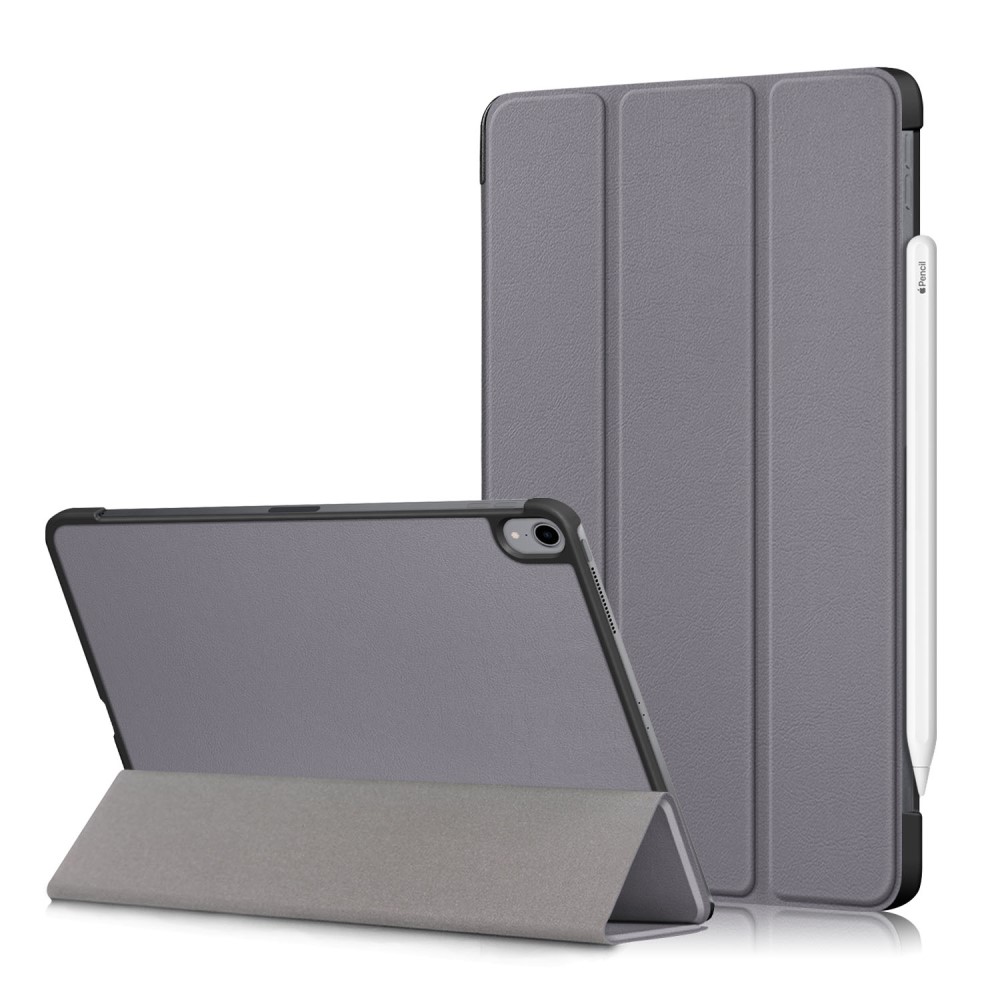  iPad Air 2026-2020 Fodral Tri-Fold Litchi Grå