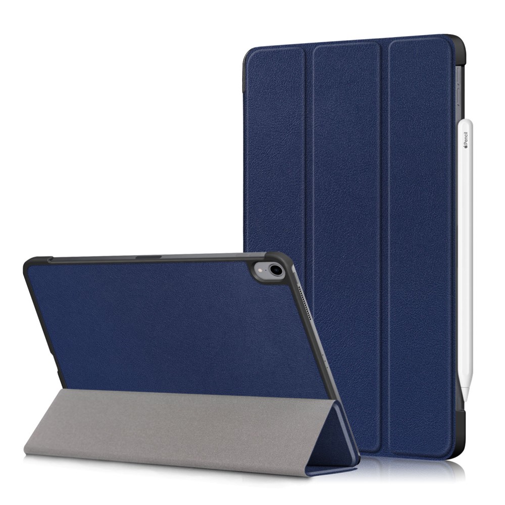  iPad Air 2026-2020 Fodral Tri-Fold Litchi Blå