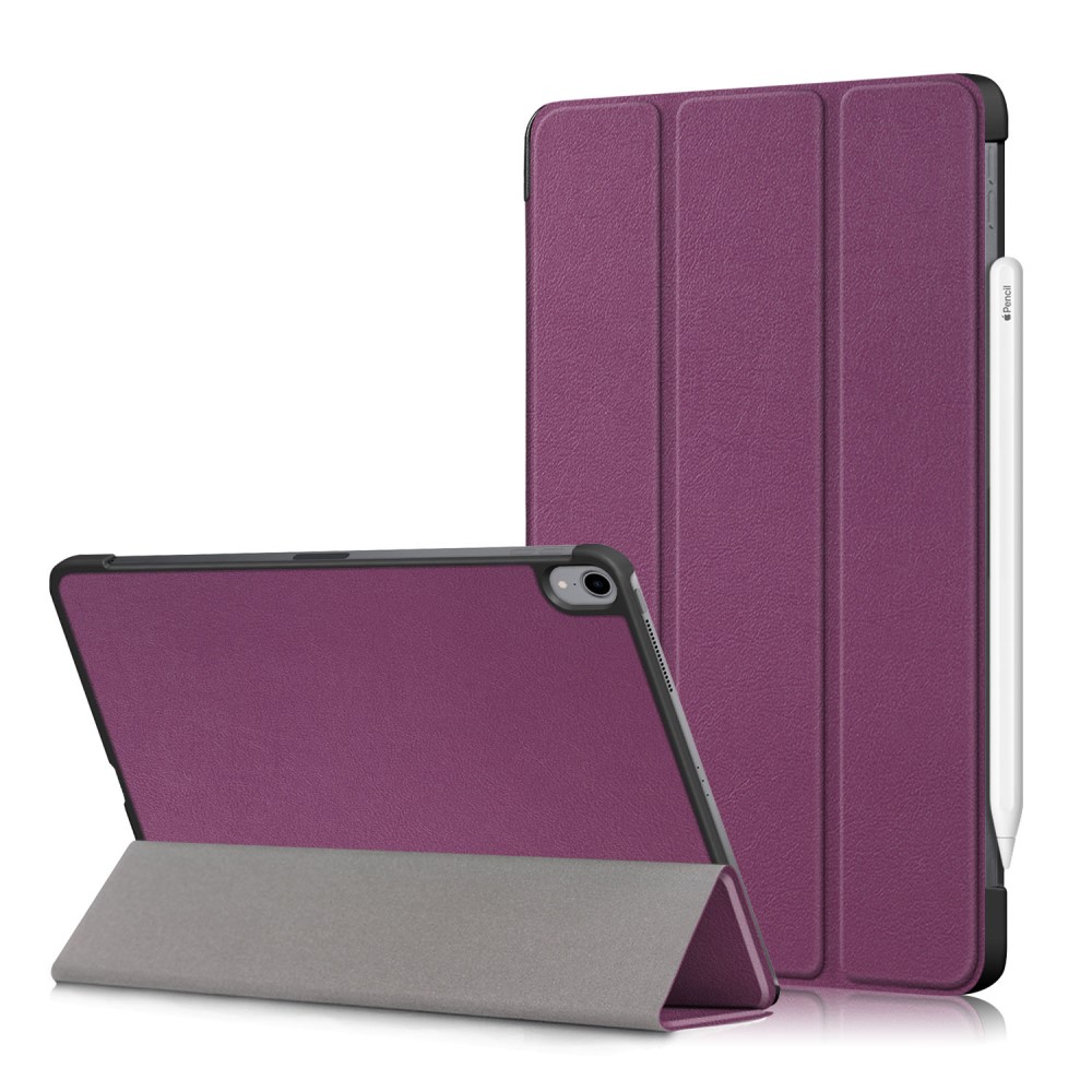  iPad Air 2026-2020 Fodral Tri-Fold Litchi Lila