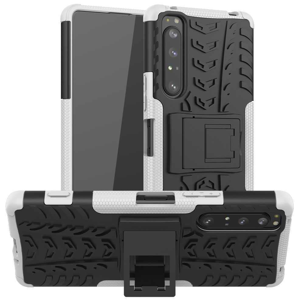  Sony Xperia 1 II - Ultimata Stöttåliga Skalet - Vit