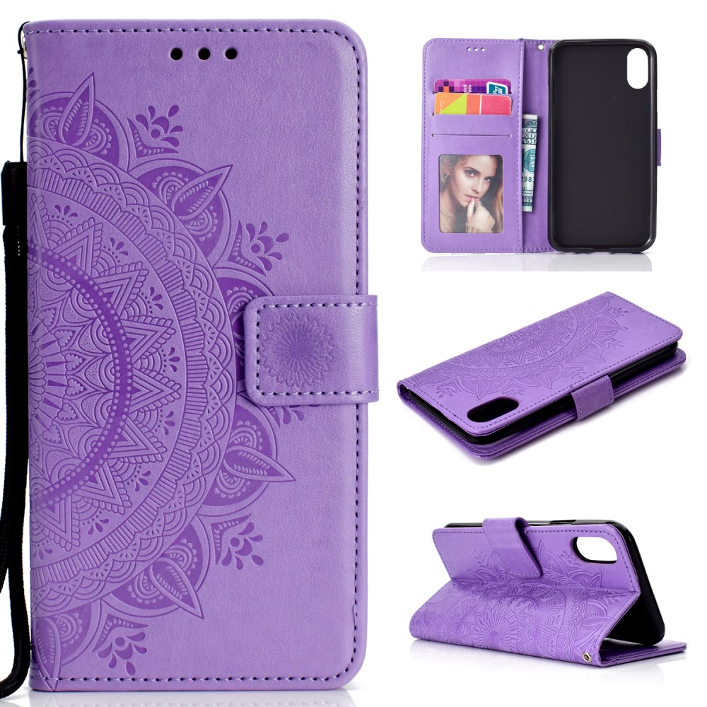  Xiaomi Redmi 9A - Mandala Fodral - Lila