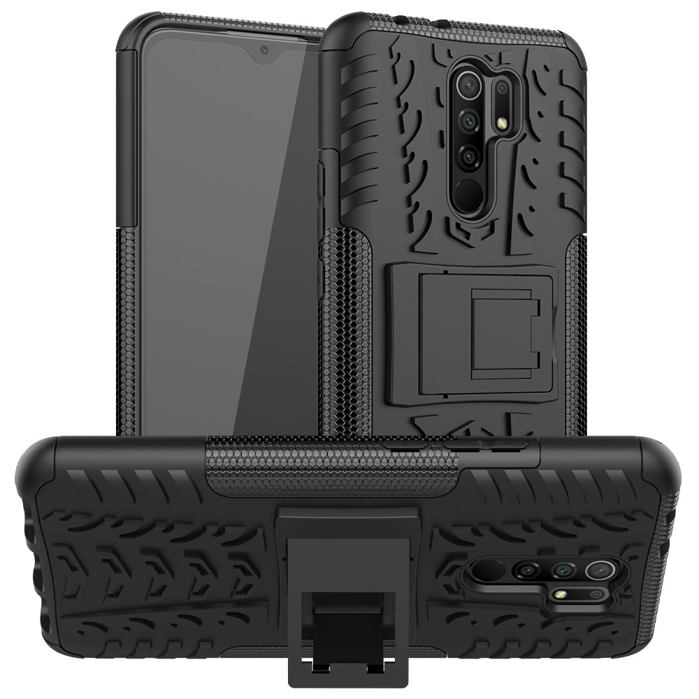  Xiaomi Redmi 9 - Ultimata Stöttåliga Skalet med Stöd - Svart
