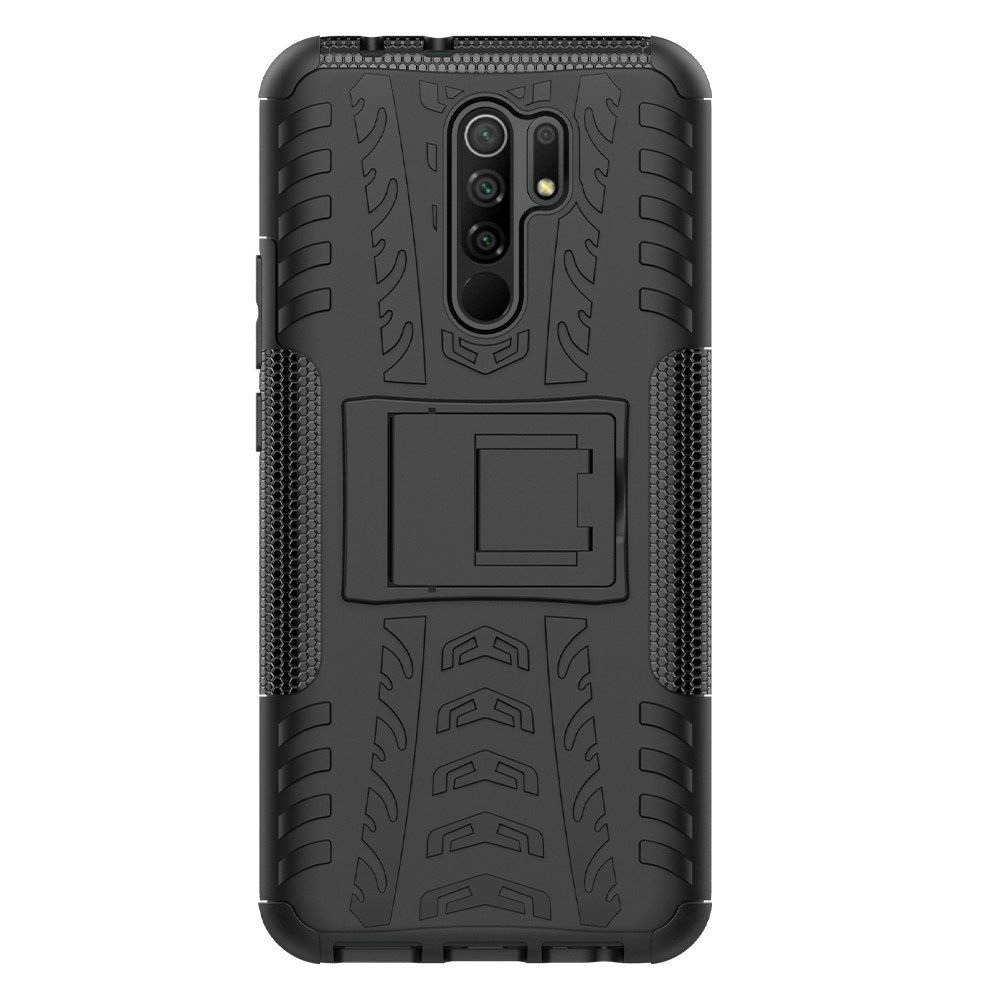  Xiaomi Redmi 9 - Ultimata Stöttåliga Skalet med Stöd - Svart