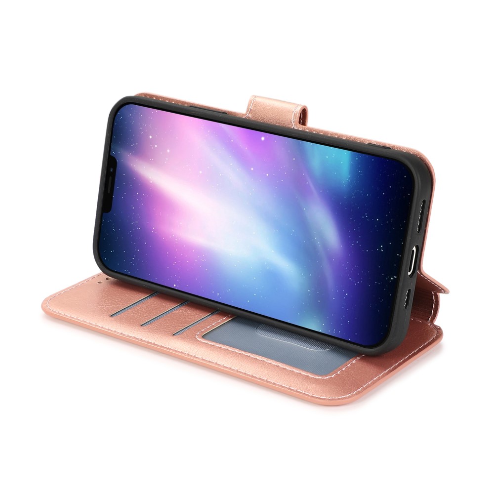  iPhone 12 / 12 Pro - Retro Plånboksfodral - Roséguld