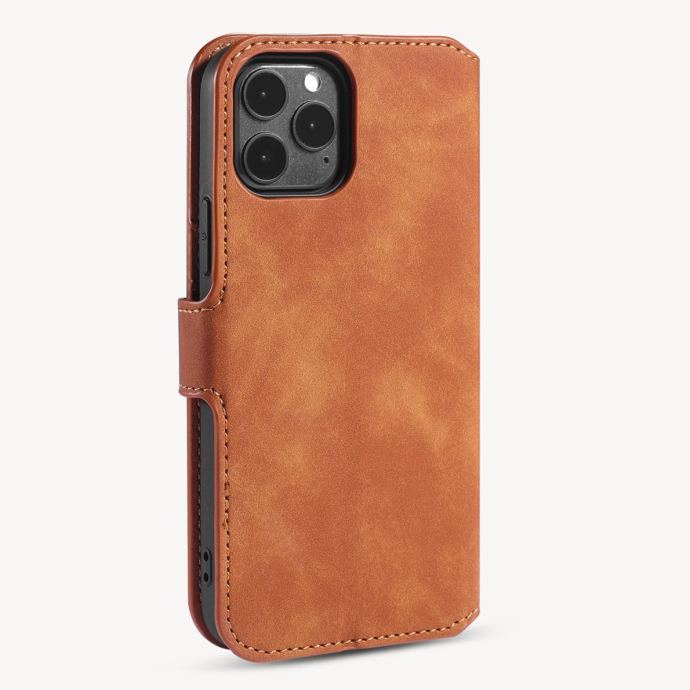 DG.MING iPhone 12 / 12 Pro - DG.MING Retro Fodral - Brun