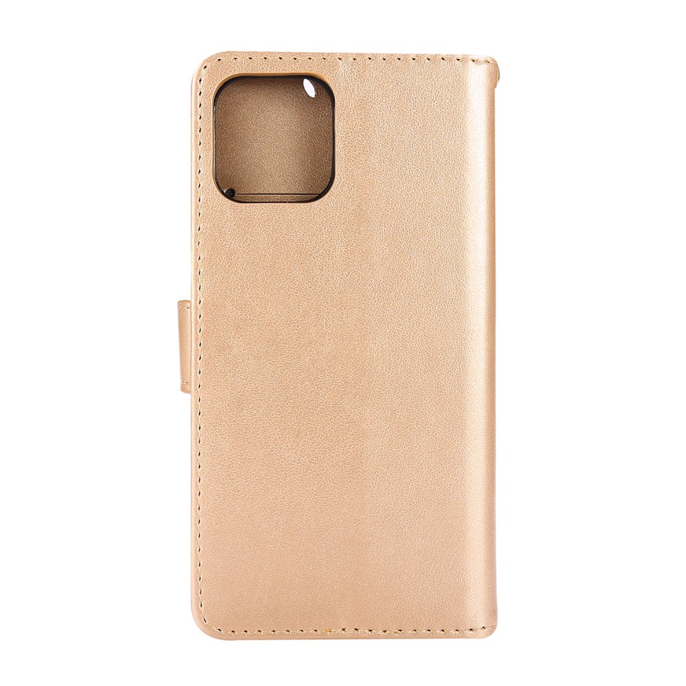  iPhone 12 / 12 Pro - Flower Fodral - Guld
