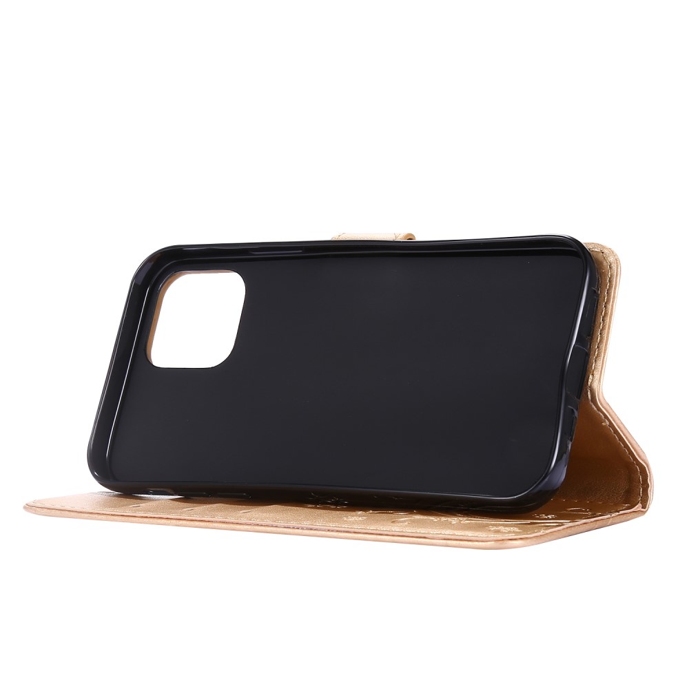  iPhone 12 / 12 Pro - Flower Fodral - Guld