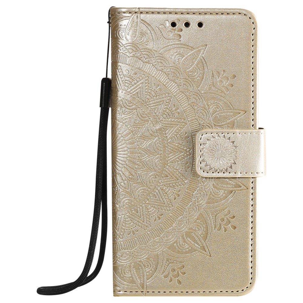  iPhone 12 / 12 Pro - Mandala Fodral - Guld