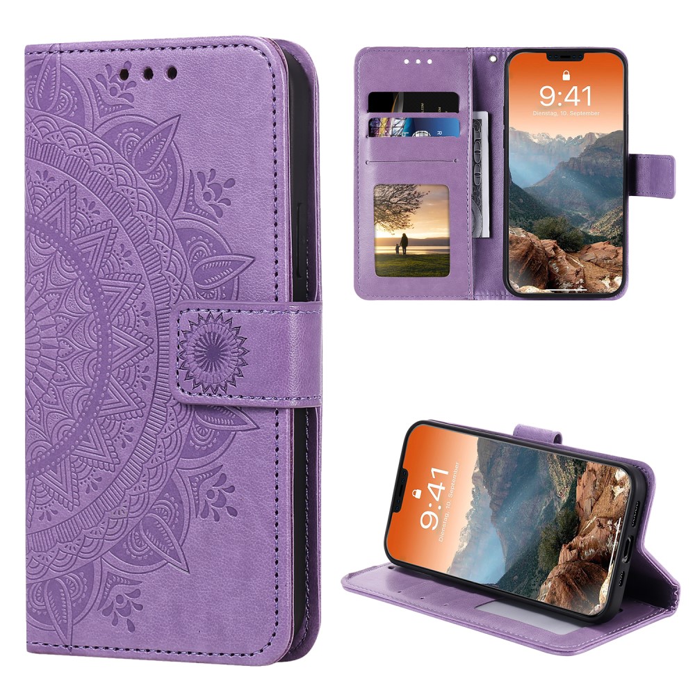  iPhone 12 / 12 Pro - Mandala Fodral - Lila