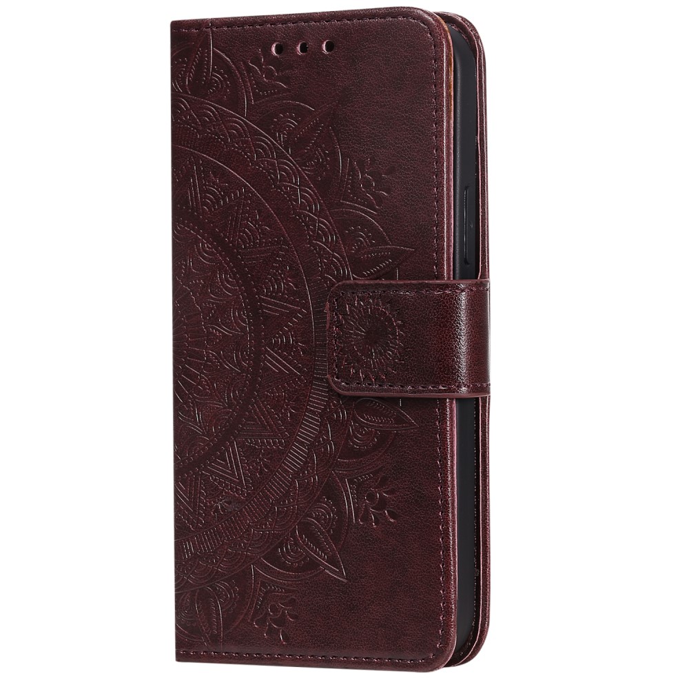  iPhone 12 / 12 Pro - Mandala Fodral - Brun
