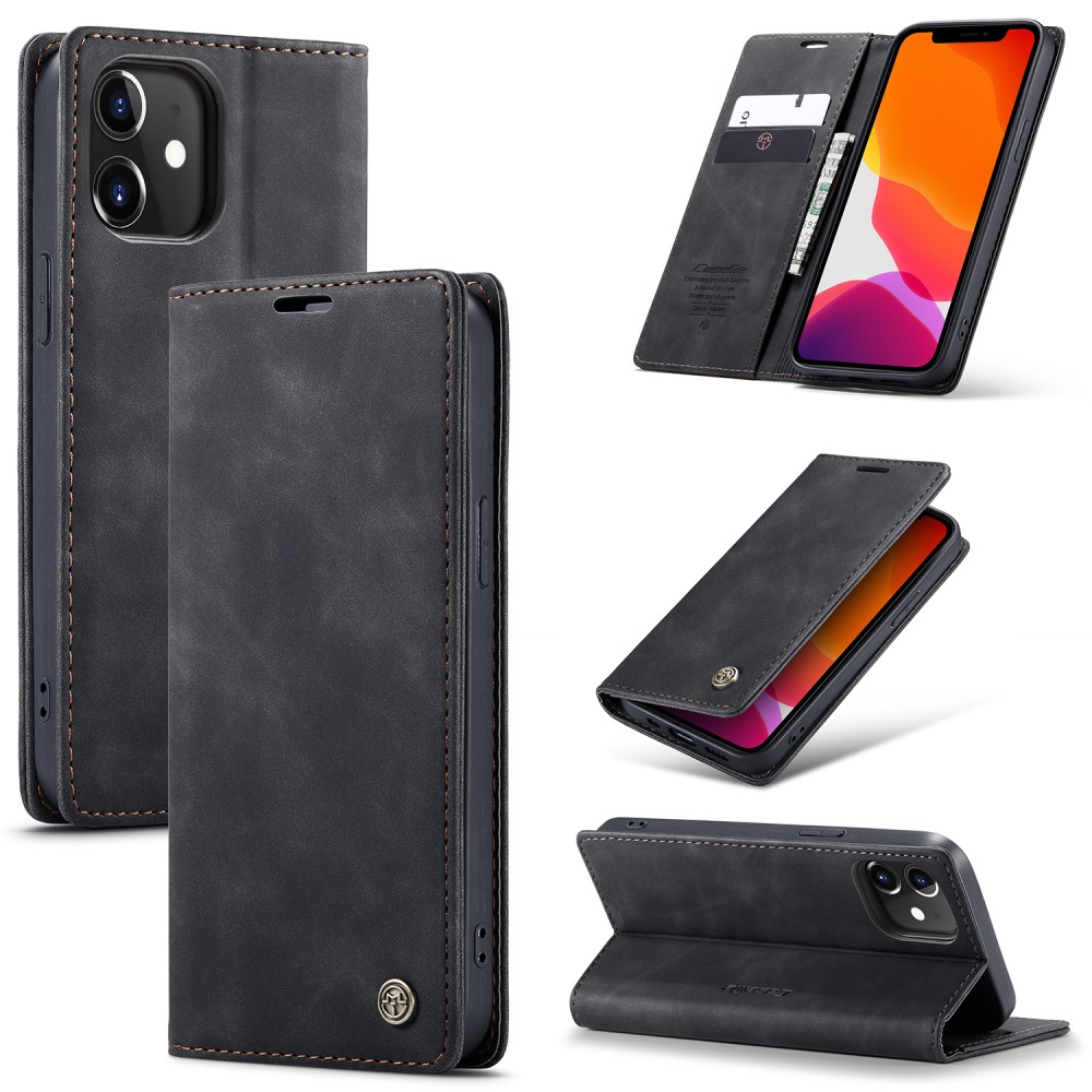 CASEME iPhone 12 / 12 Pro - CASEME Vintage Fodral - Svart