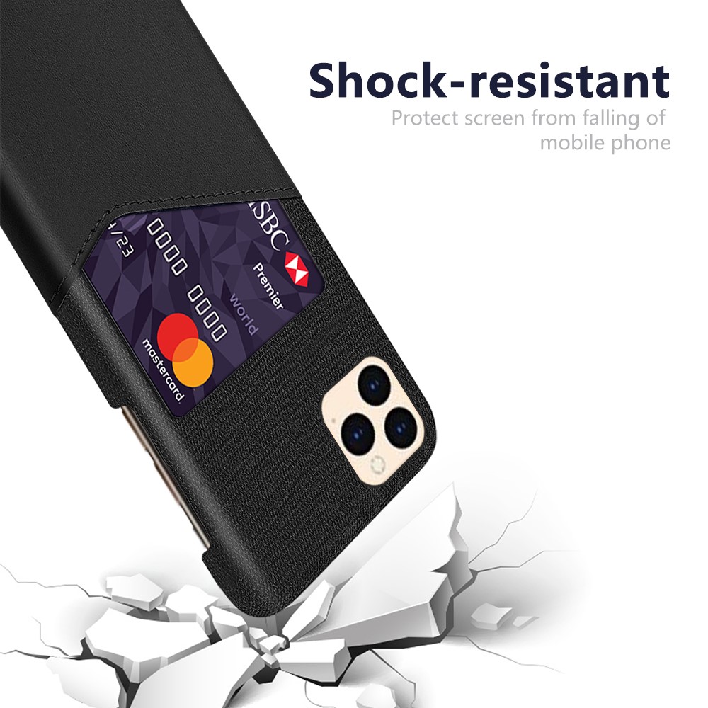 KSQ iPhone 12 / 12 Pro - KSQ Skal Med Kortfack - Svart