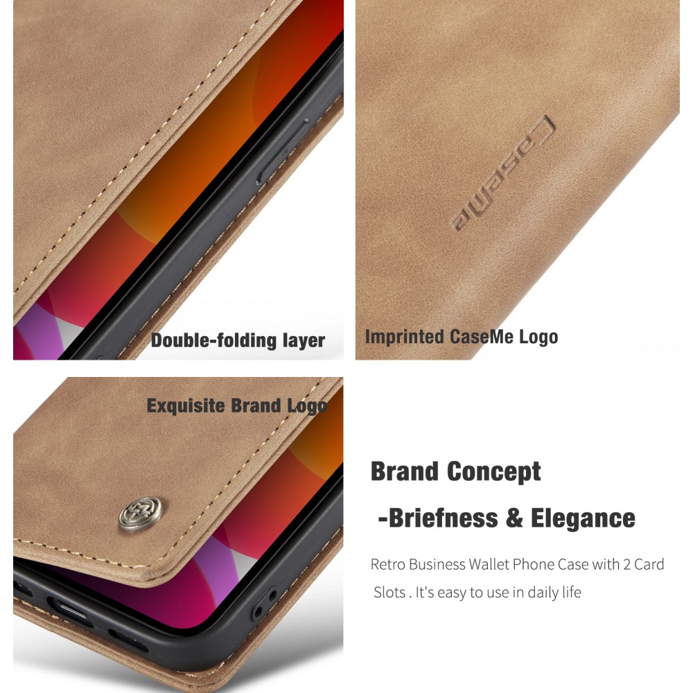  iPhone 12 Mini - CASEME Retro Fodral - Brun