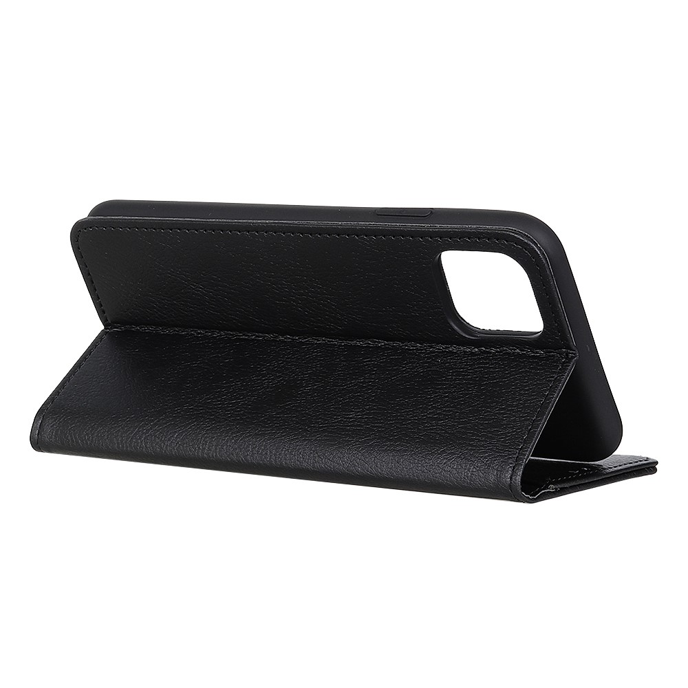  iPhone 12 Pro Max - Split Läder Flip Fodral - Svart