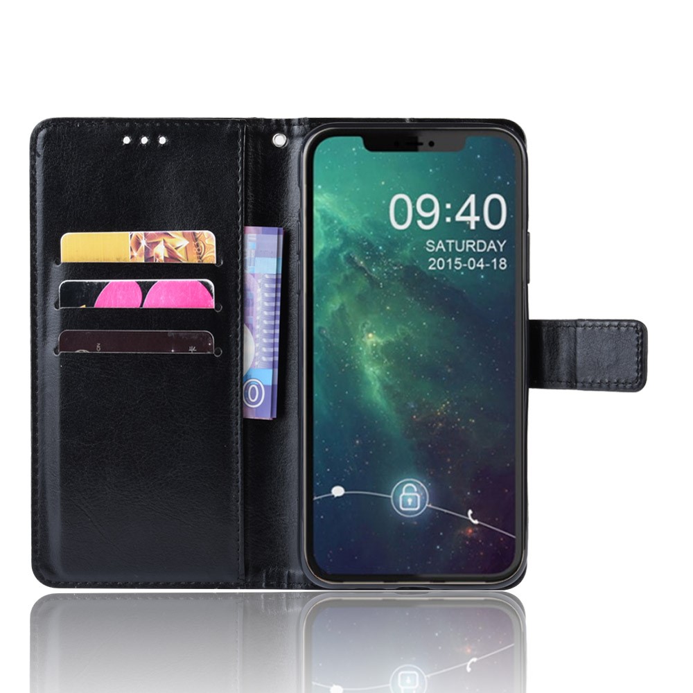  iPhone 12 Pro Max - Crazy Horse Fodral - Svart