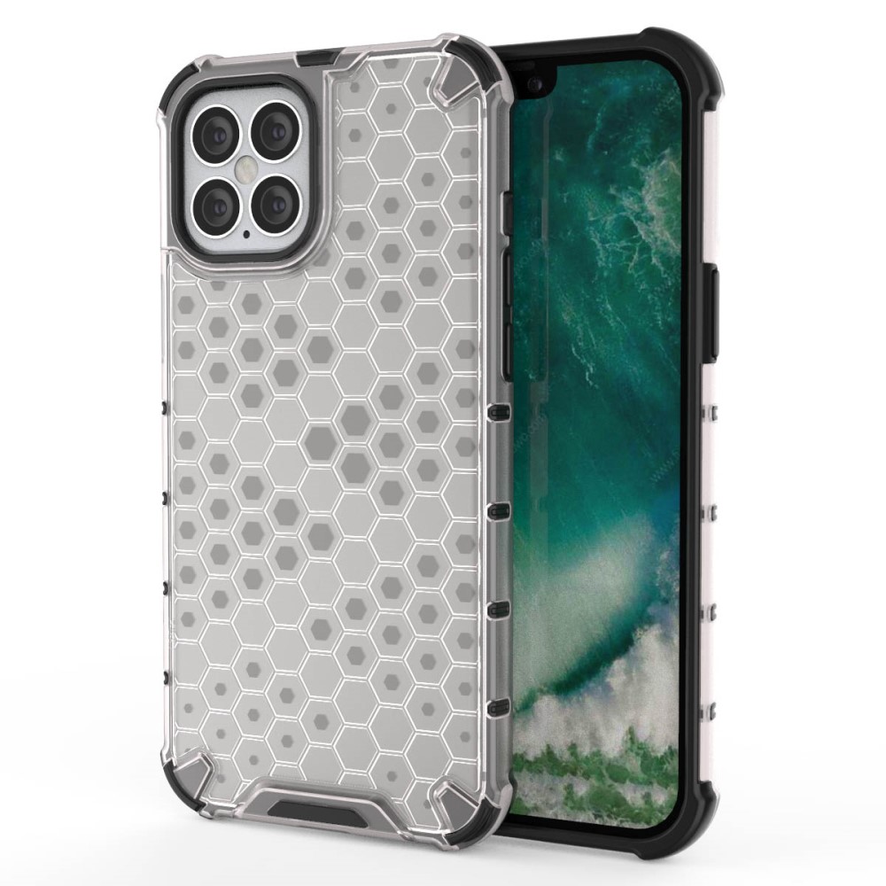  iPhone 12 Pro Max - Armor Honeycomb Textur - Vit
