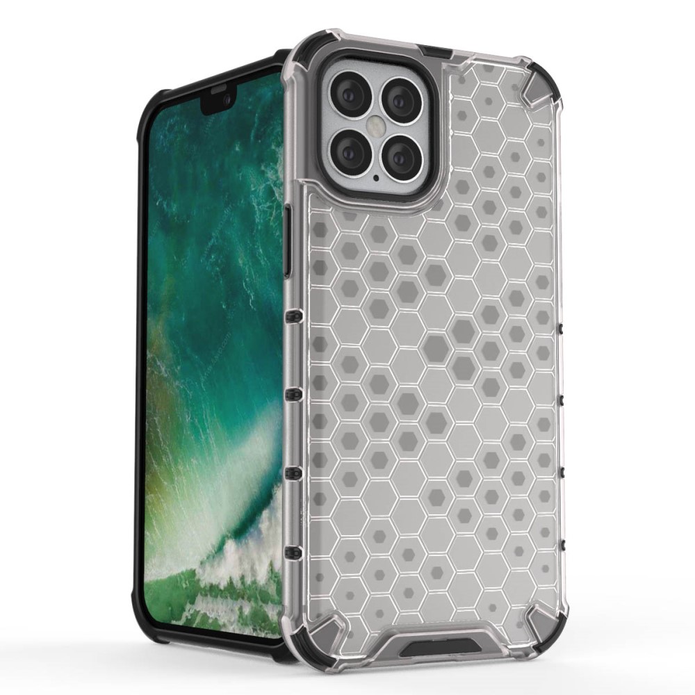  iPhone 12 Pro Max - Armor Honeycomb Textur - Vit
