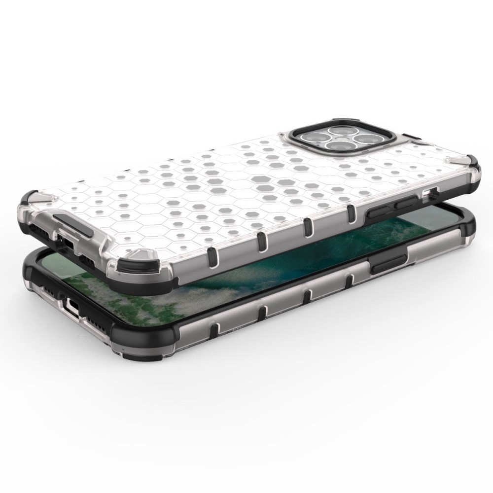  iPhone 12 Pro Max - Armor Honeycomb Textur - Vit