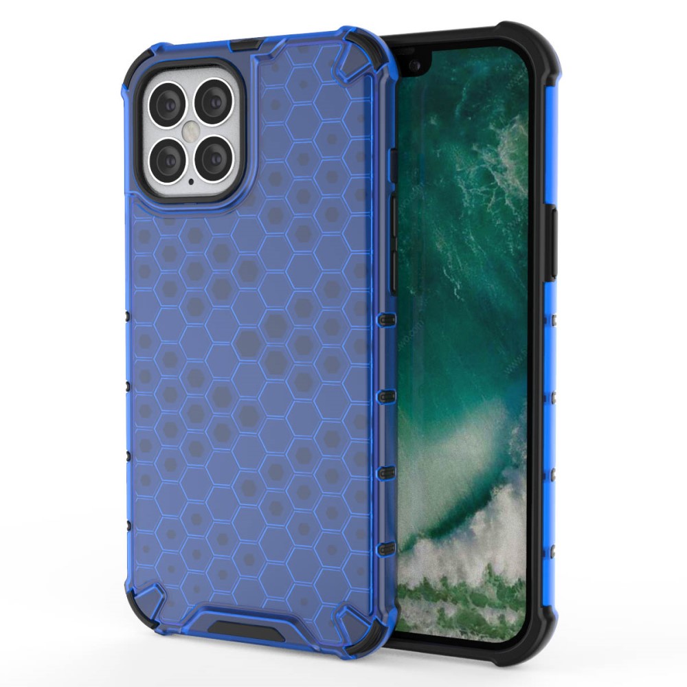  iPhone 12 Pro Max - Armor Honeycomb Textur - Blå