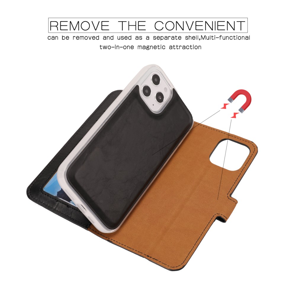  iPhone 12 Pro Max - Magnet 2in1 Skal/Fodral - Svart