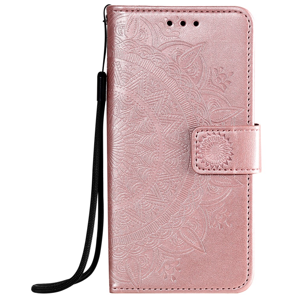  iPhone 12 Pro Max - Mandala Läder Fodral - Roséguld