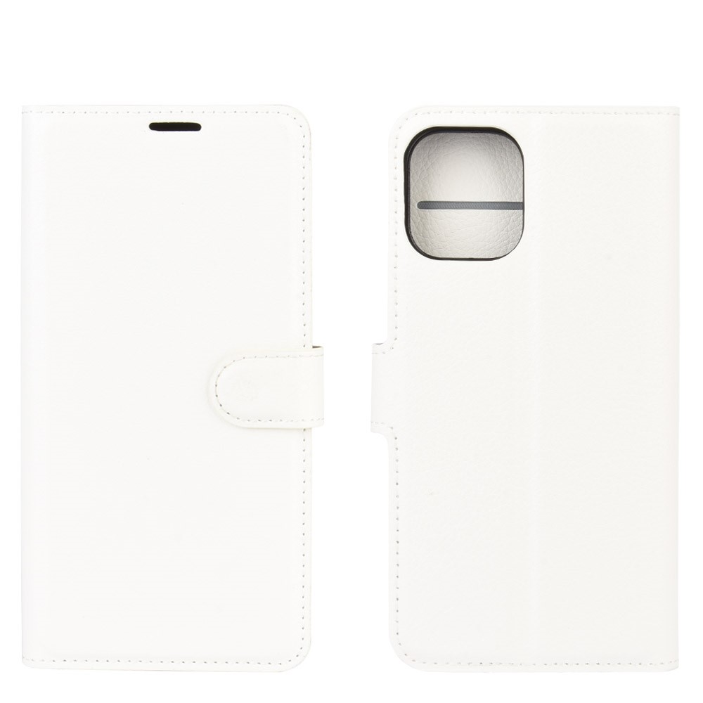  iPhone 12 Pro Max - Litchi Fodral - Vit