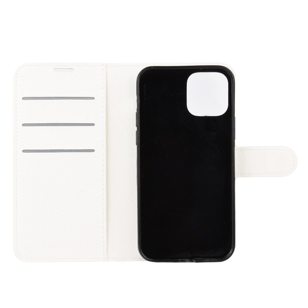  iPhone 12 Pro Max - Litchi Fodral - Vit