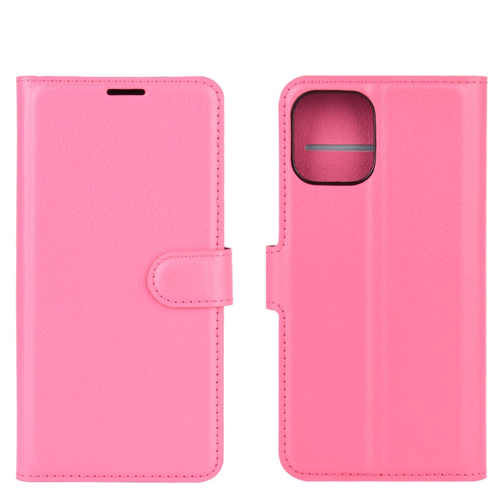  iPhone 12 Pro Max - Litchi Fodral - Rosa