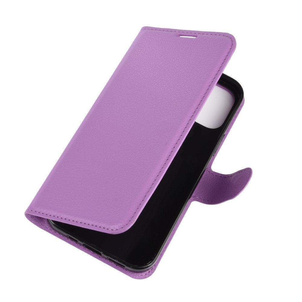  iPhone 12 Pro Max - Litchi Fodral - Lila