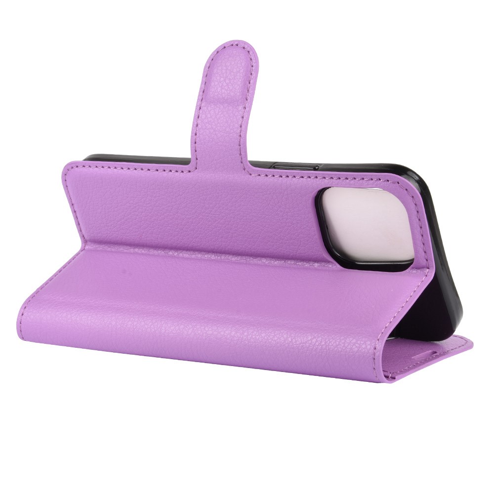  iPhone 12 Pro Max - Litchi Fodral - Lila