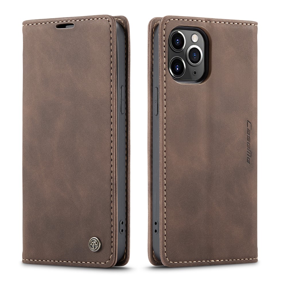 CASEME iPhone 12 Pro Max - CASEME Vintage Flip Fodral - Brun