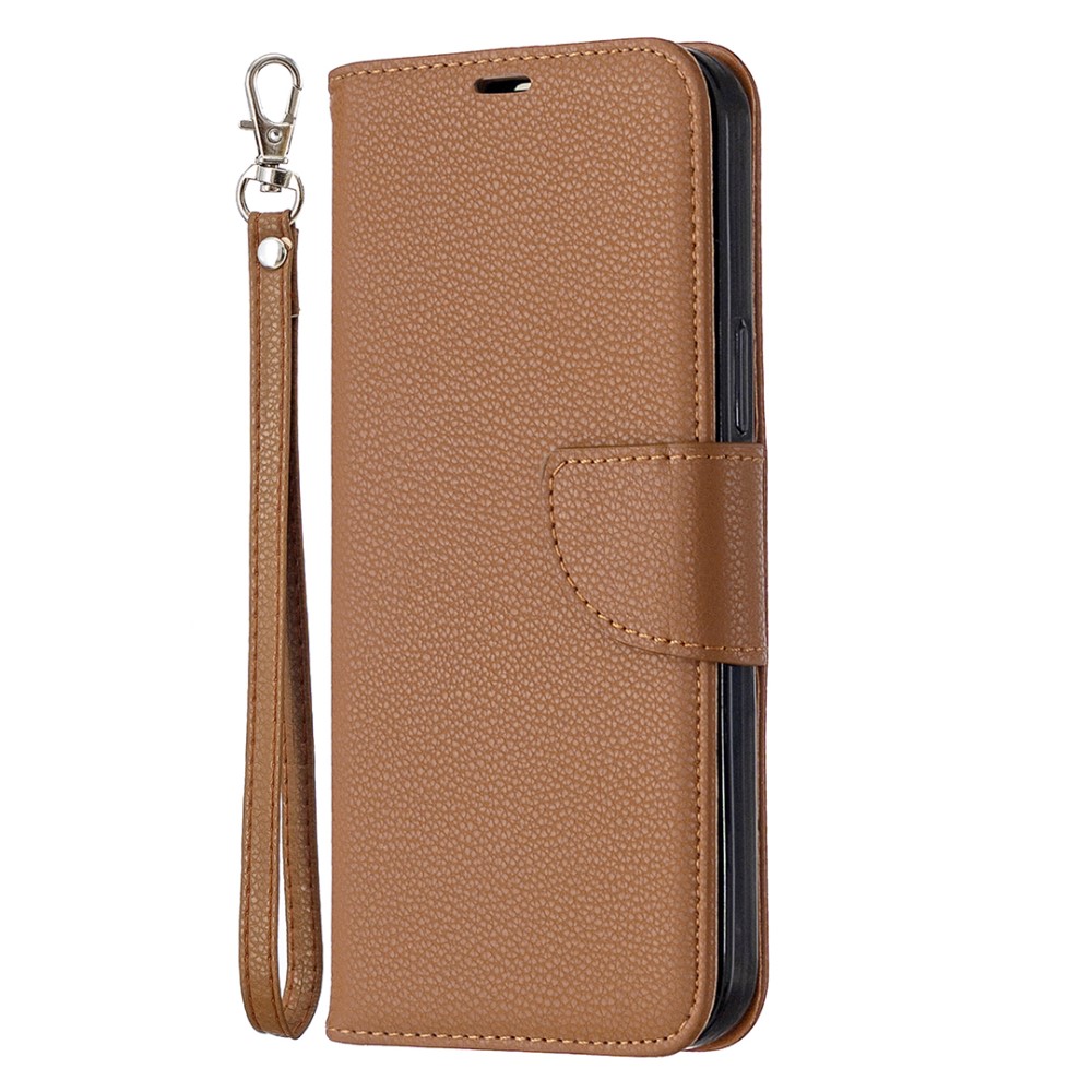  iPhone 12 Pro Max - Litchi Fodral - Brun