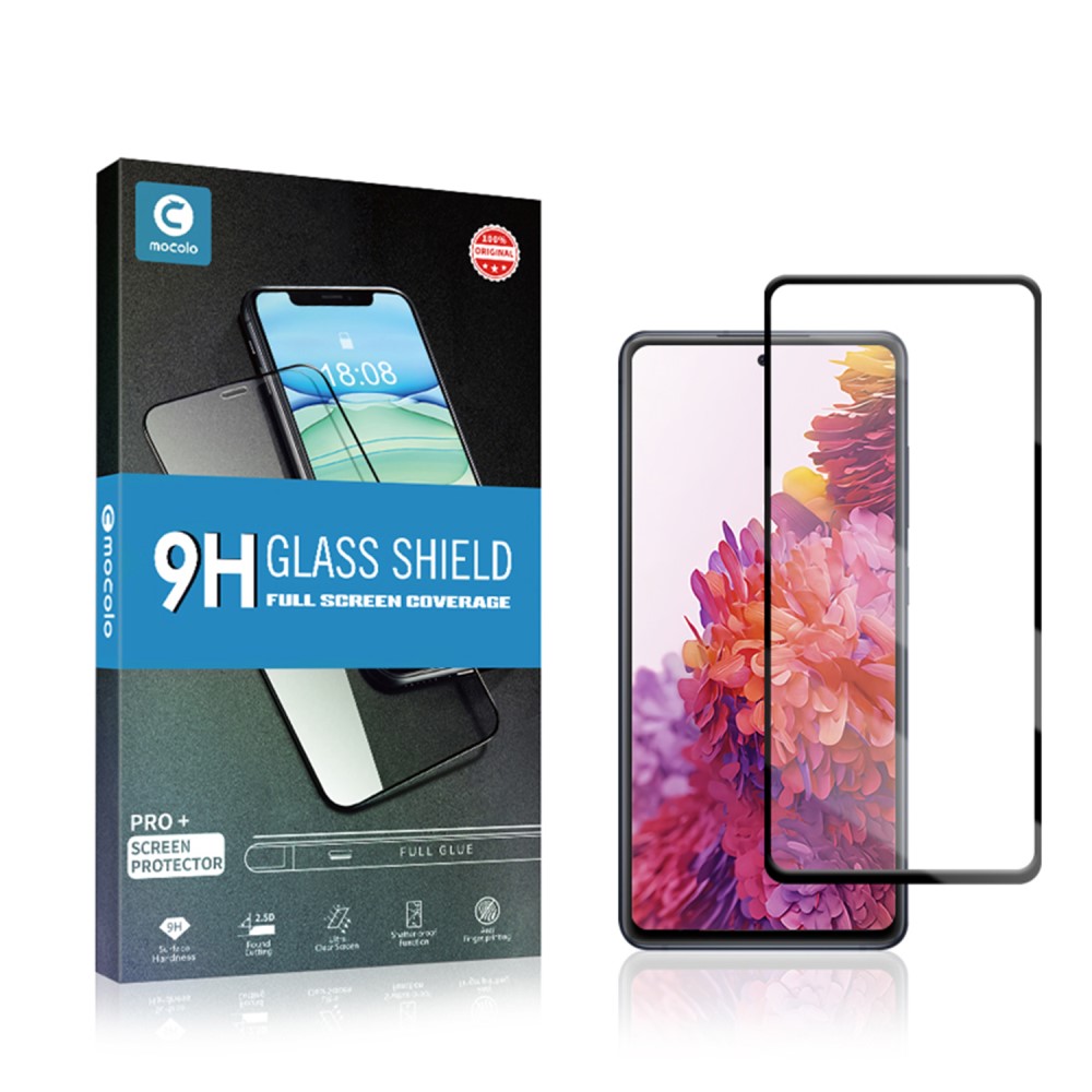 MOCOLO Samsung Galaxy S20 FE - MOCOLO Heltäckande Skärmskydd I Härdat Glas