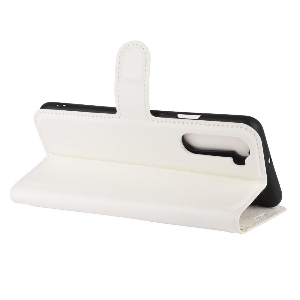  OnePlus Nord - Litchi Fodral - Vit