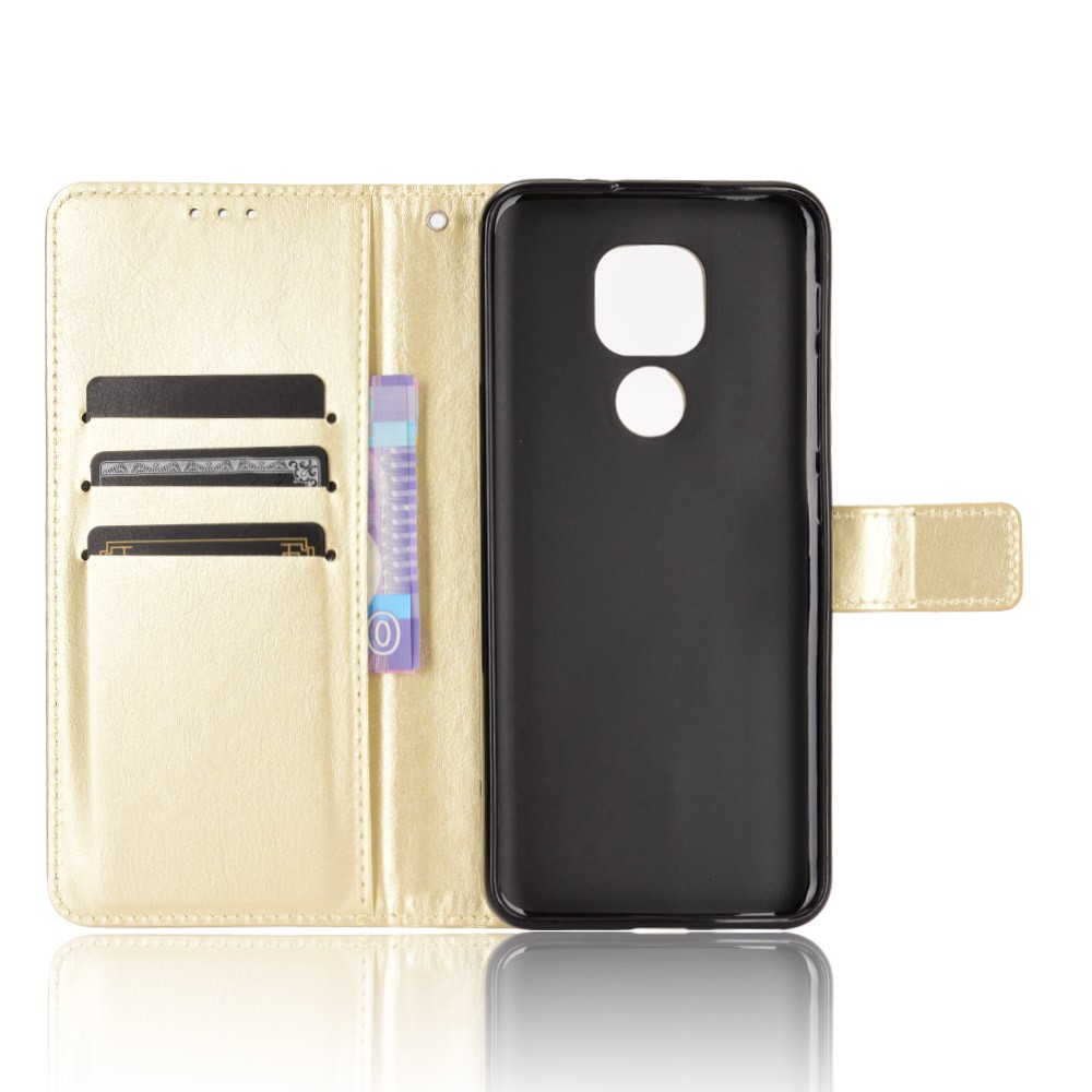 Motorola Moto G9 Play / E7 Plus - Crazy Horse Fodral - Guld