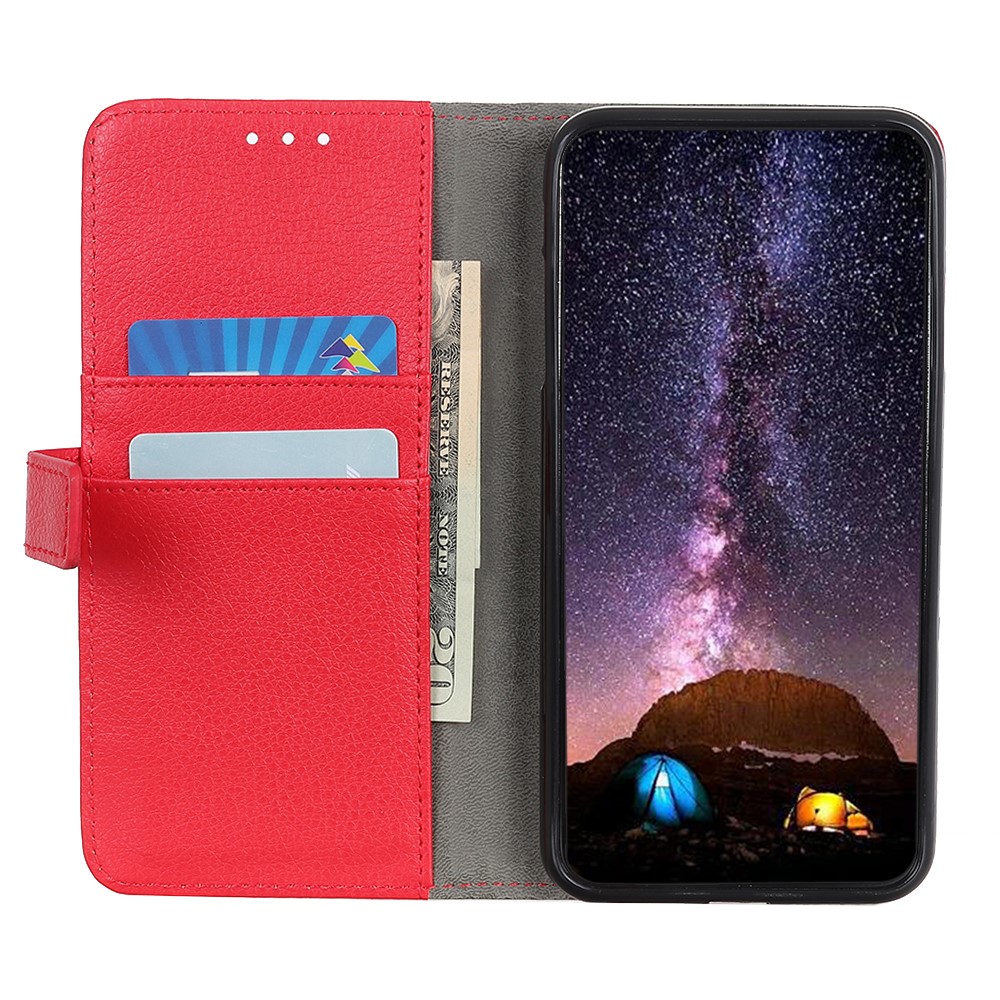  Xiaomi Mi 10T / 10T Pro - Litchi Läder Fodral - Röd