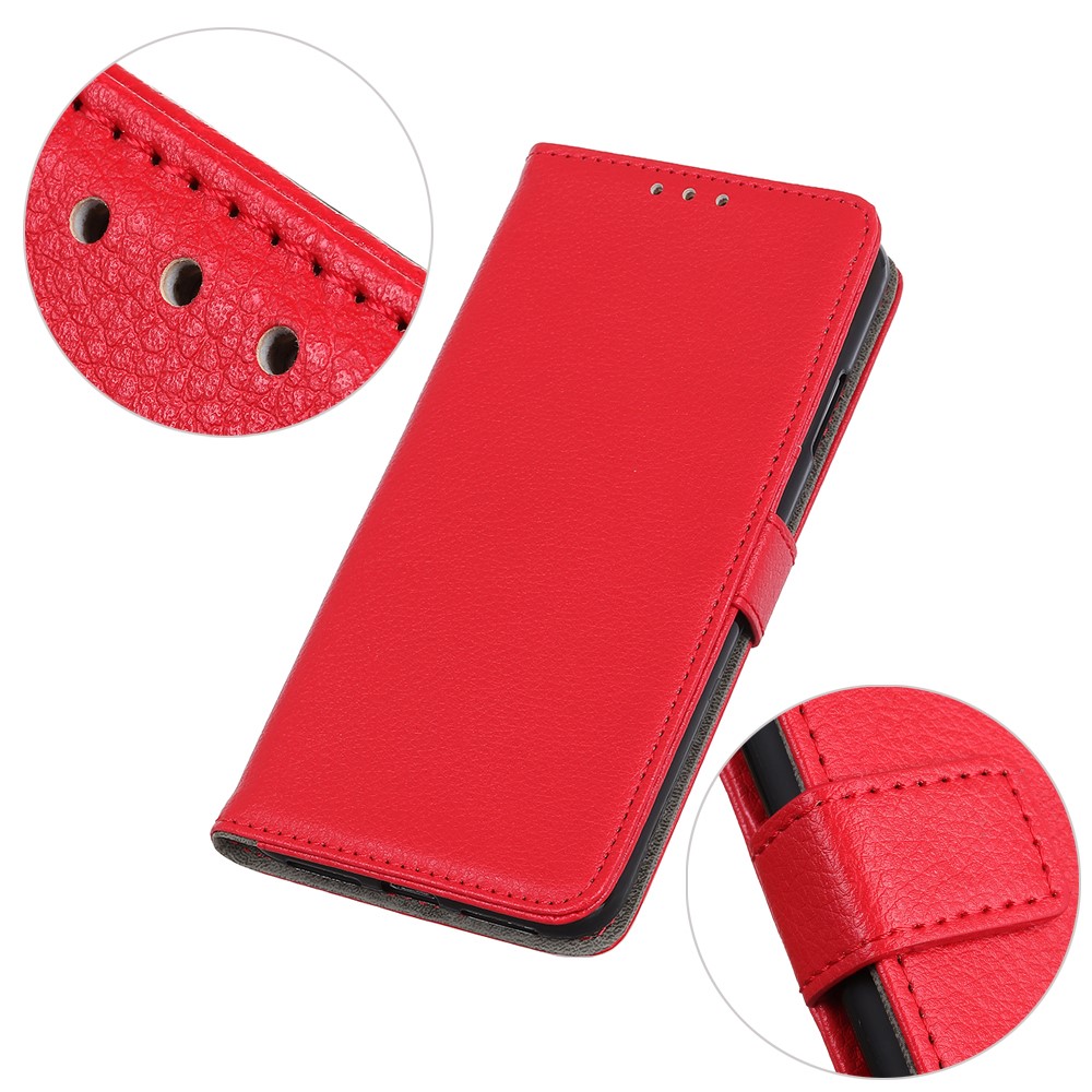 Xiaomi Mi 10T / 10T Pro - Litchi Läder Fodral - Röd