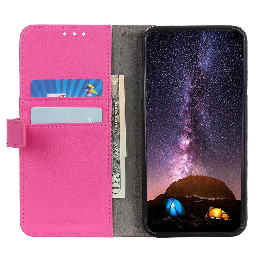  Xiaomi Mi 10T / 10T Pro - Litchi Läder Fodral - Rosa