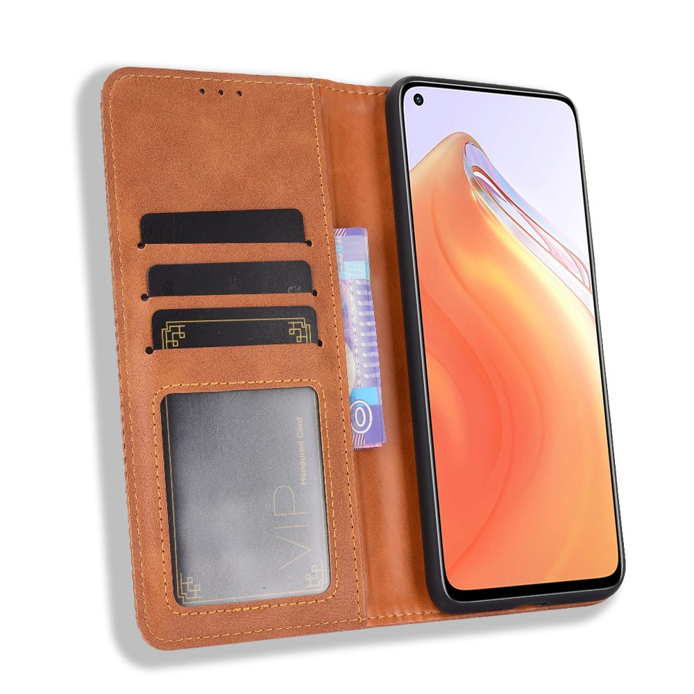  Xiaomi Mi 10T / 10T Pro - Retro Flip Fodral - Brun
