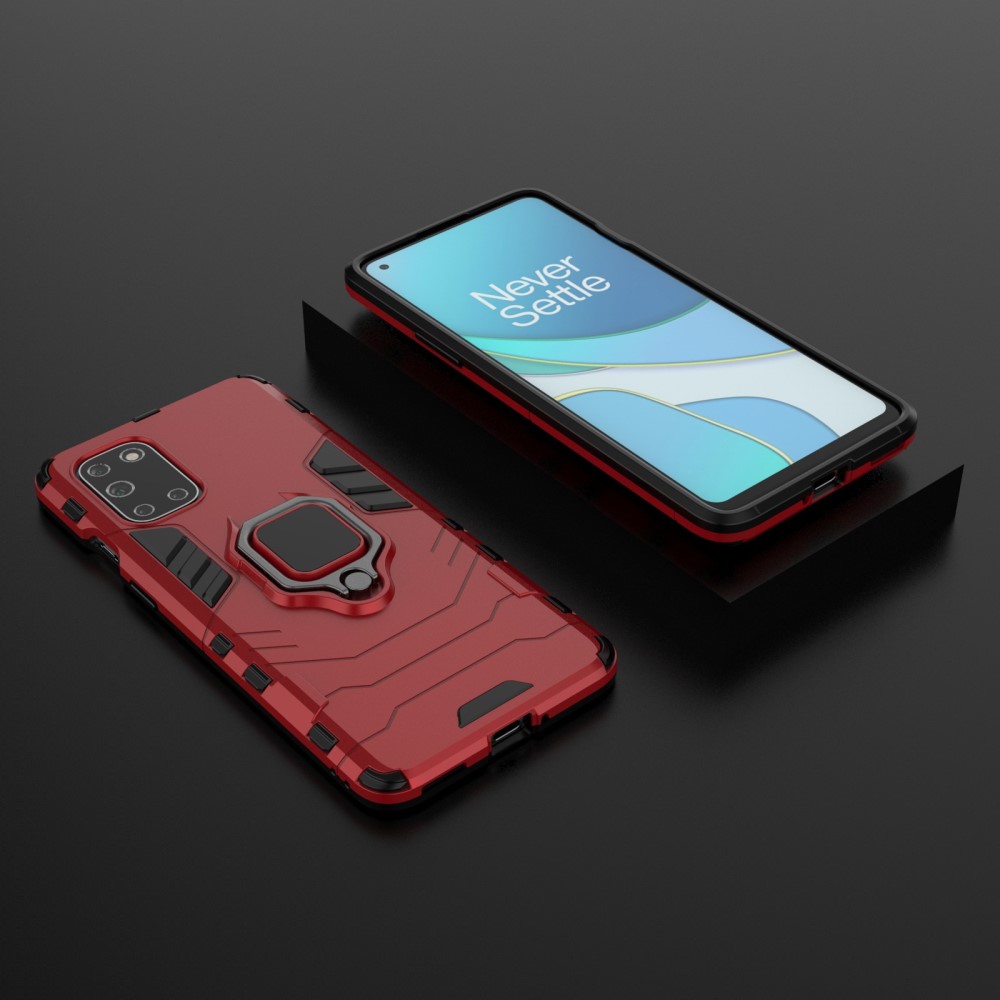  OnePlus 8T / 8T+ - Hybrid Ring Skal - Röd