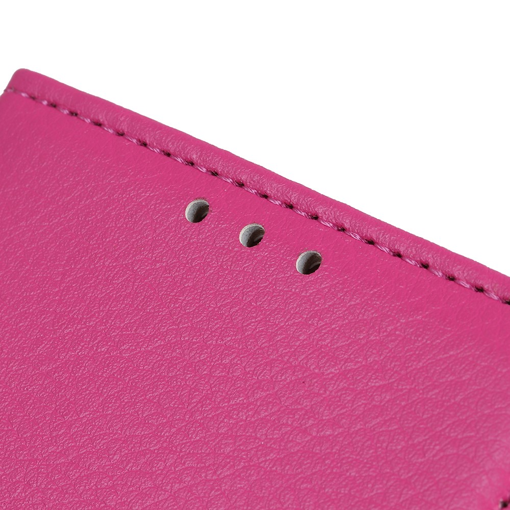  OnePlus 8T / 8T+ - Litchi Läder Fodral - Rosa