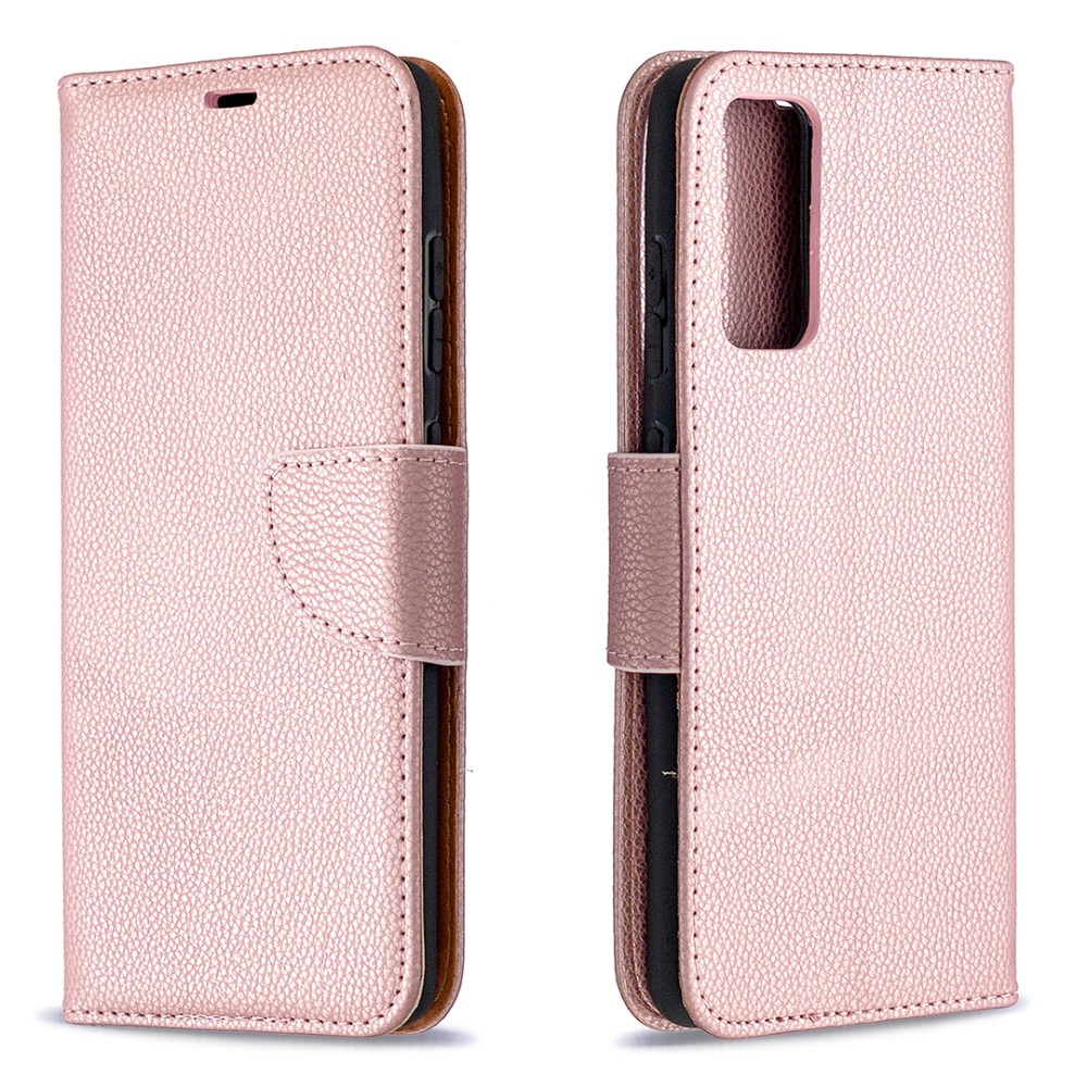  Samsung Galaxy S20 FE - Litchi Fodral - Roséguld