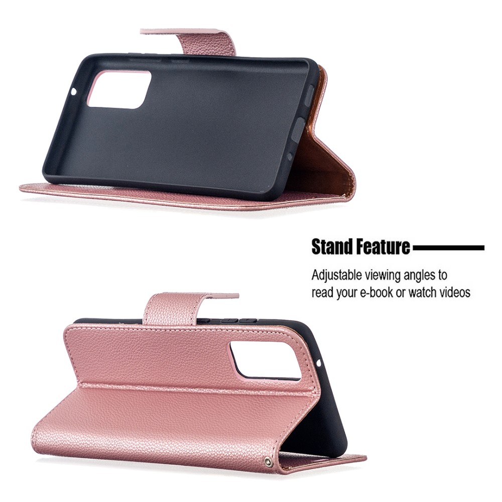  Samsung Galaxy S20 FE - Litchi Fodral - Roséguld