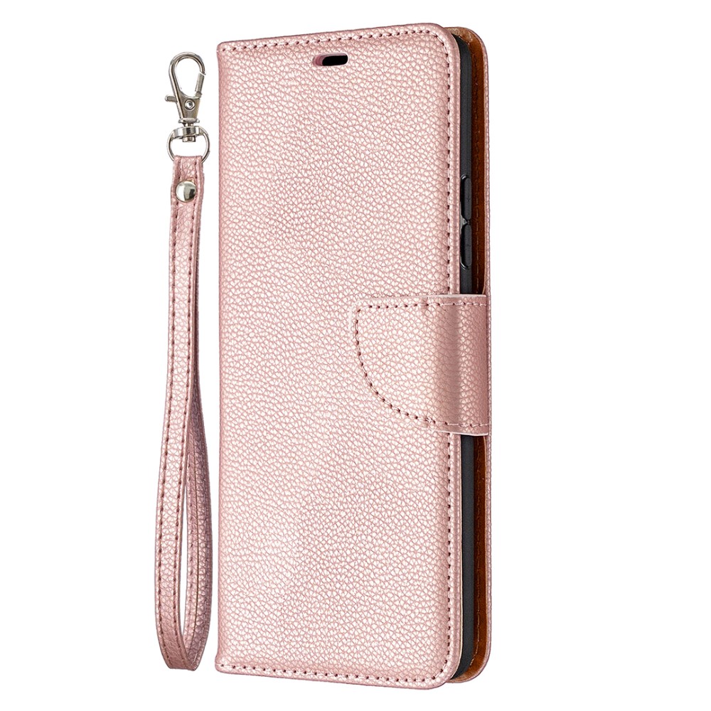  Samsung Galaxy A42 - Litchi Läder Fodral - Roséguld