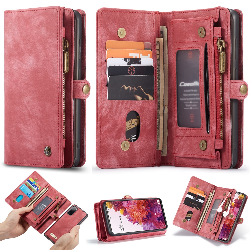 CASEME Samsung Galaxy S20 FE - CASEME 2-i-1 Magnet Skal/Fodral - Röd