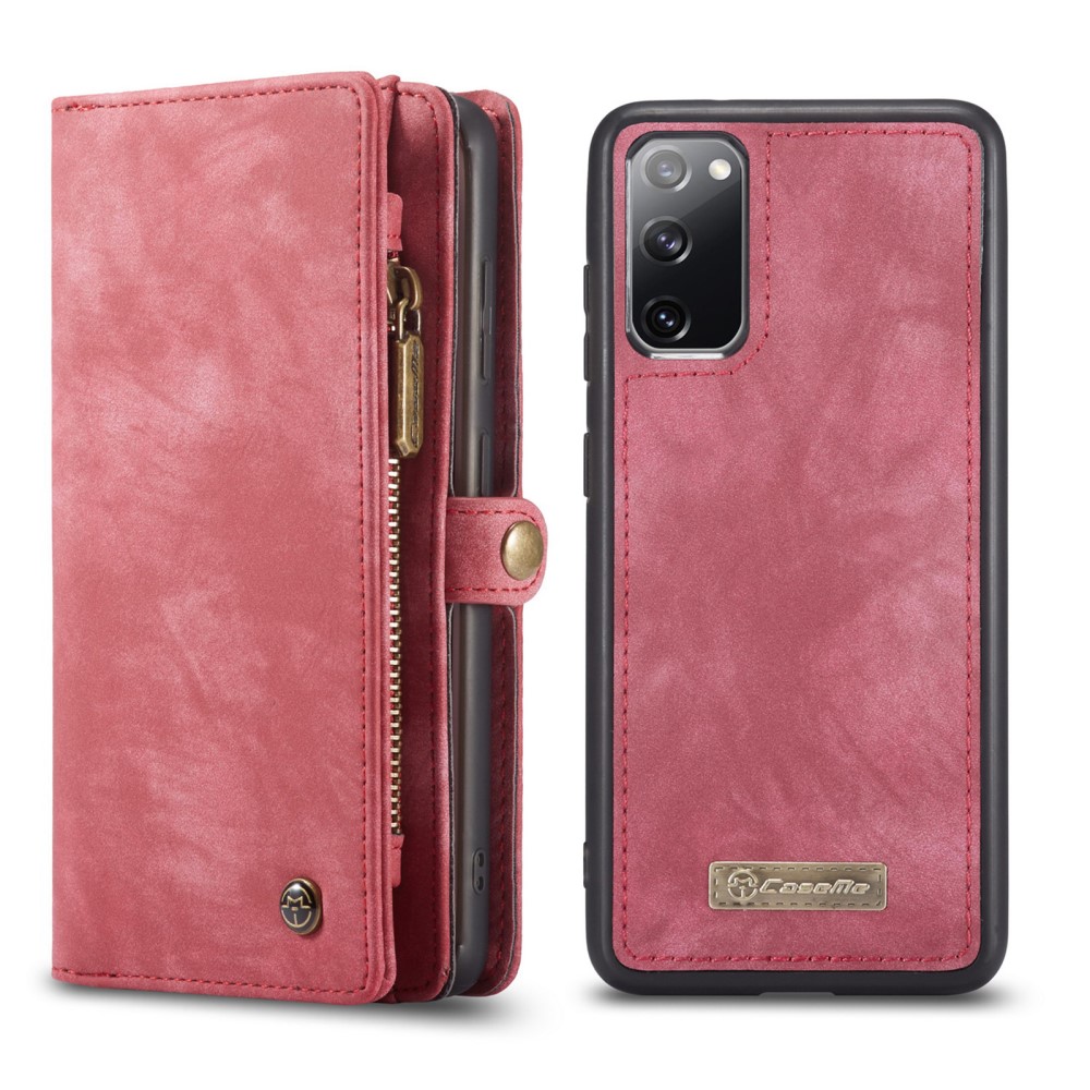 CASEME Samsung Galaxy S20 FE - CASEME 2-i-1 Magnet Skal/Fodral - Röd