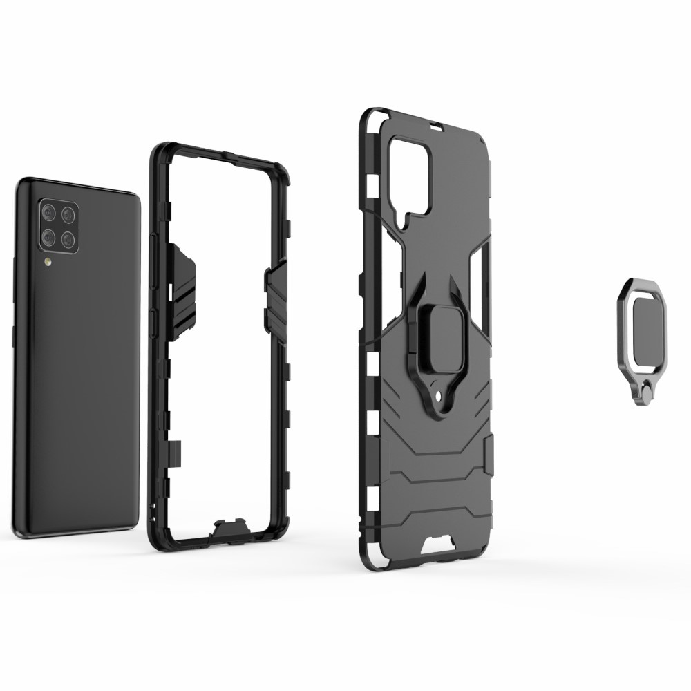  Samsung Galaxy A42 - Hybrid Ring Skal - Svart