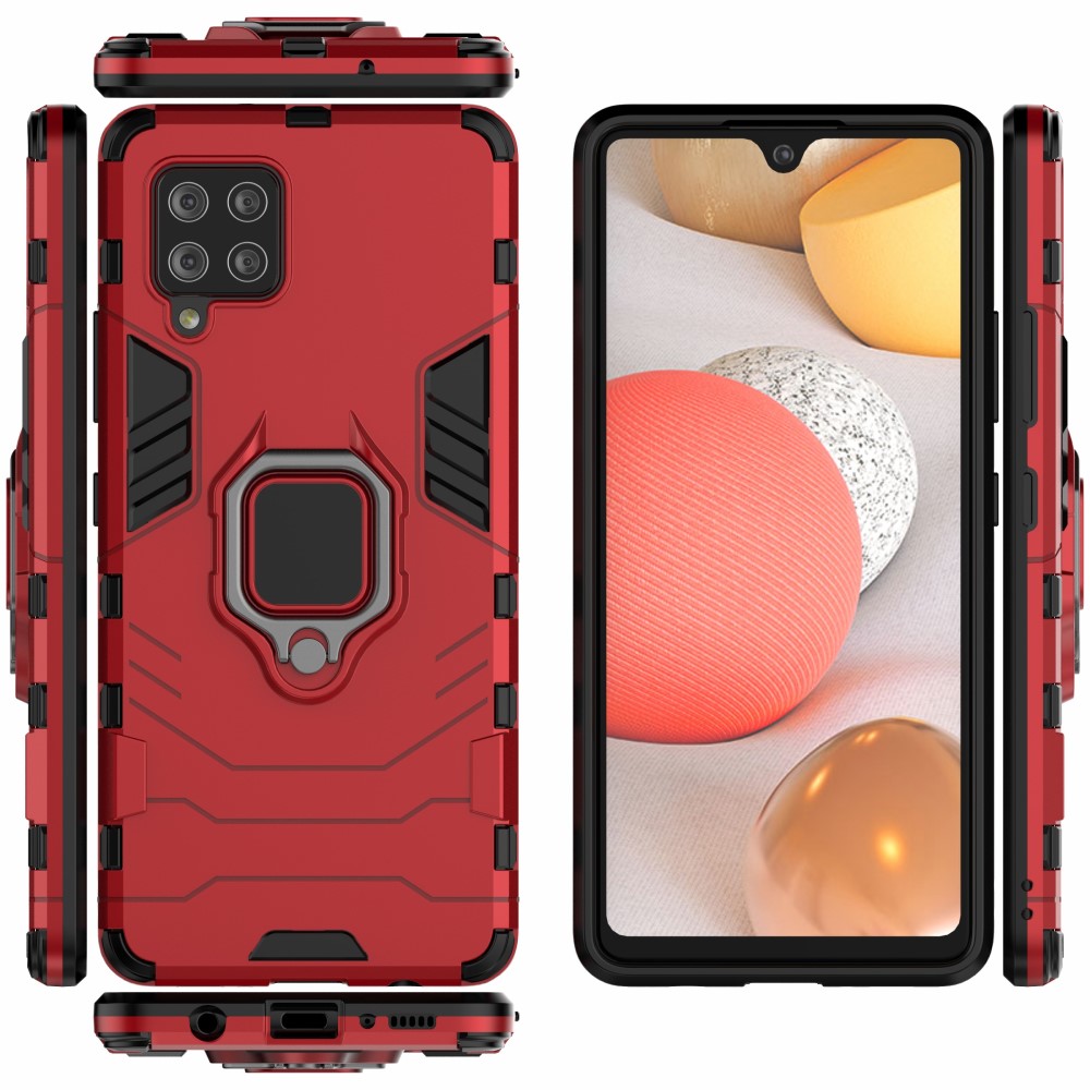  Samsung Galaxy A42 - Hybrid Ring Skal - Röd