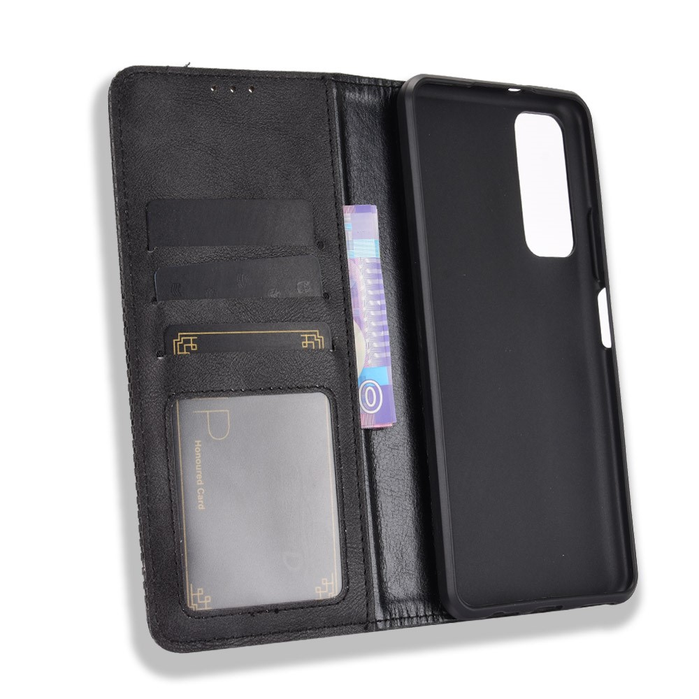  Huawei P Smart (2021) - Retro Flip Fodral - Svart