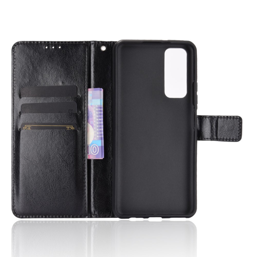  Huawei P Smart (2021) - Crazy Horse Fodral - Svart